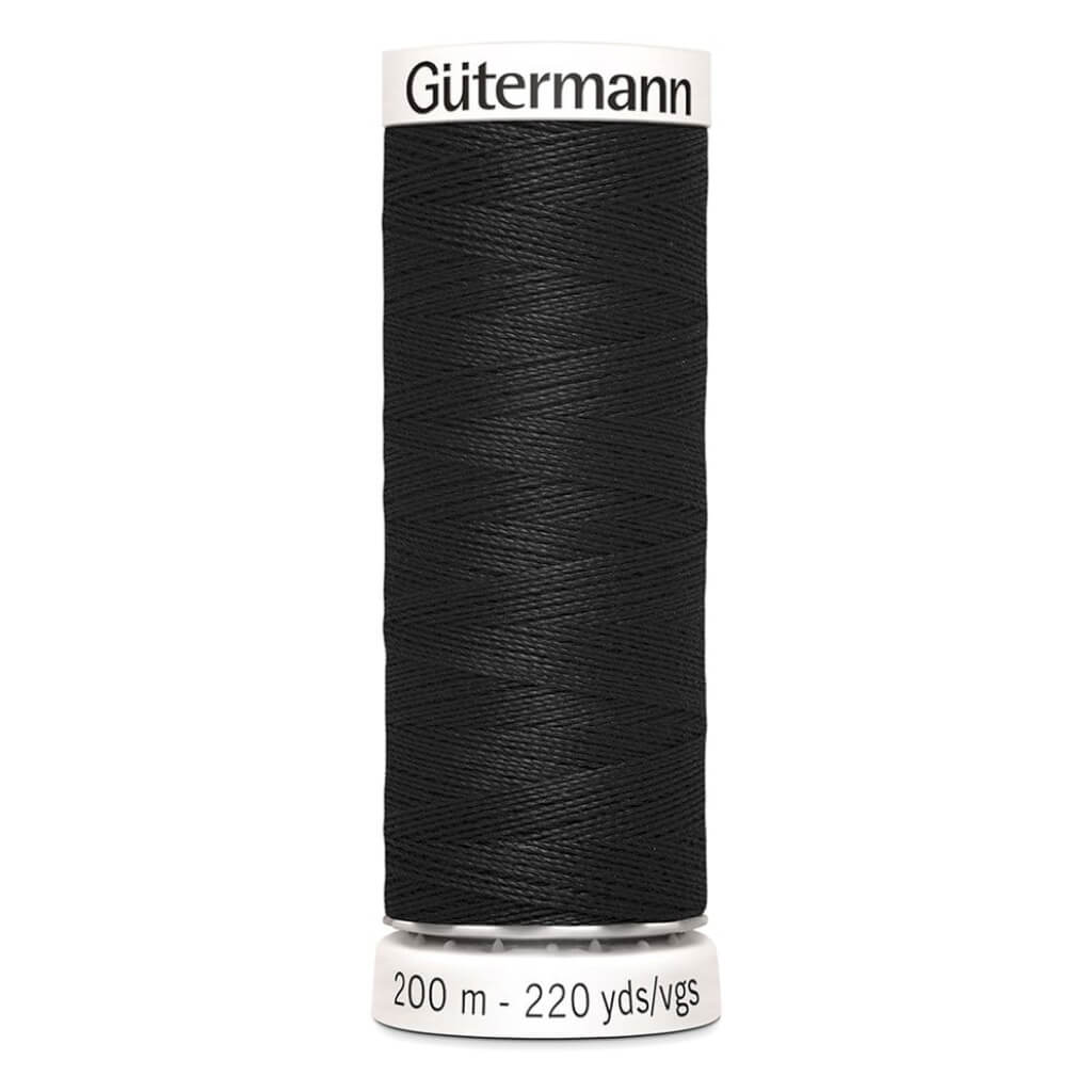 Gütermann Nähfaden Mara Allesnäher 200 m, Farbe 1000 schwarz – Synthetik bei Lieblingsgarn