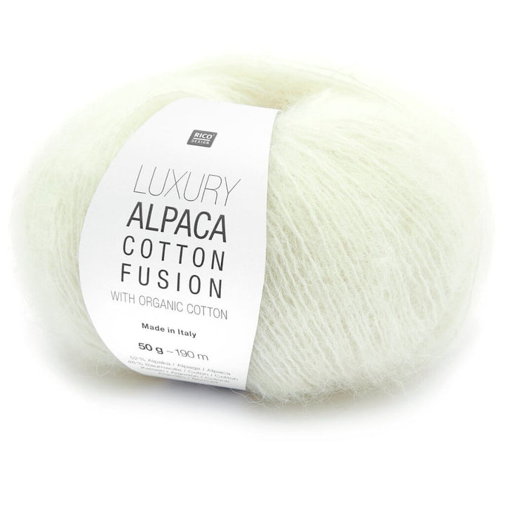 Rico Design Luxury Alpaca Cotton Fusion, Farbe 001 Creme – Alpaka und Baumwolle bei Lieblingsgarn