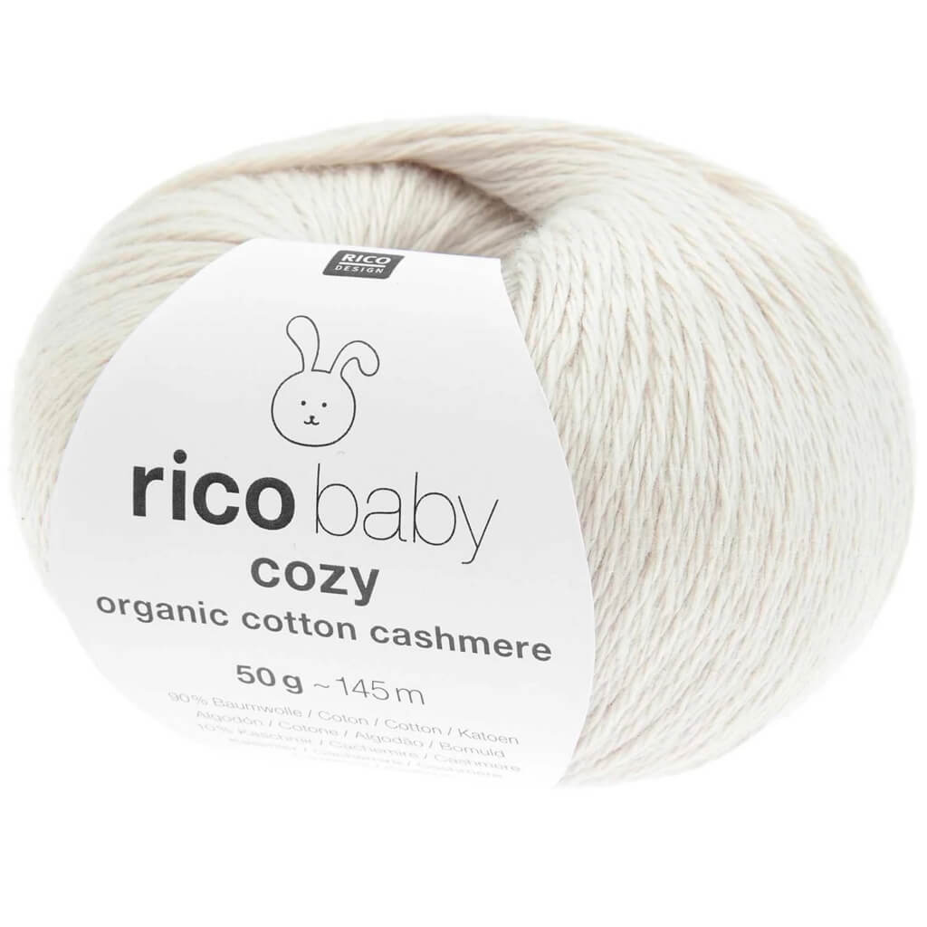 Rico Design Baby Cozy Organic Cotton Cashmere, Farbe 002 Natur – Baumwolle und Kaschmir bei Lieblingsgarn