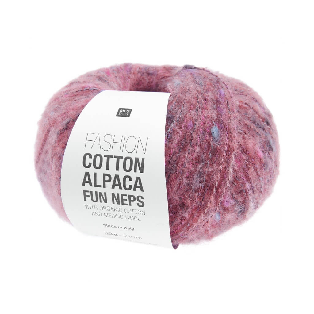 Rico Design Fashion Cotton Alpaca Fun Neps, Farbe 003 Beere – Alpaka, Baumwolle und Schurwolle bei Lieblingsgarn