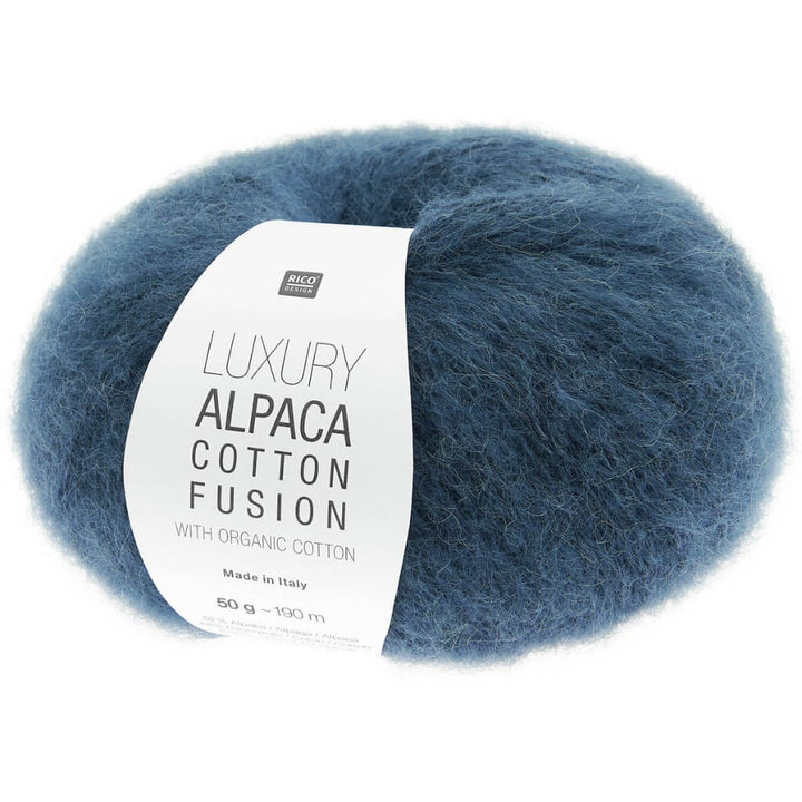 Rico Design Luxury Alpaca Cotton Fusion, Farbe 004 Blau – Alpaka und Baumwolle bei Lieblingsgarn