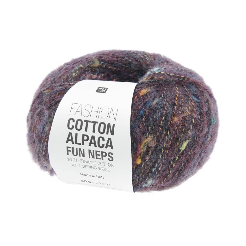 Rico Design Fashion Cotton Alpaca Fun Neps, Farbe 004 Lila – Alpaka, Baumwolle und Schurwolle bei Lieblingsgarn