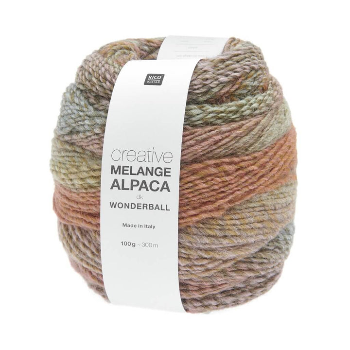 Rico Design Creative Melange Alpaca Wonderball, Farbe 004 Summer – Alpaka, Schurwolle und Synthetik bei Lieblingsgarn