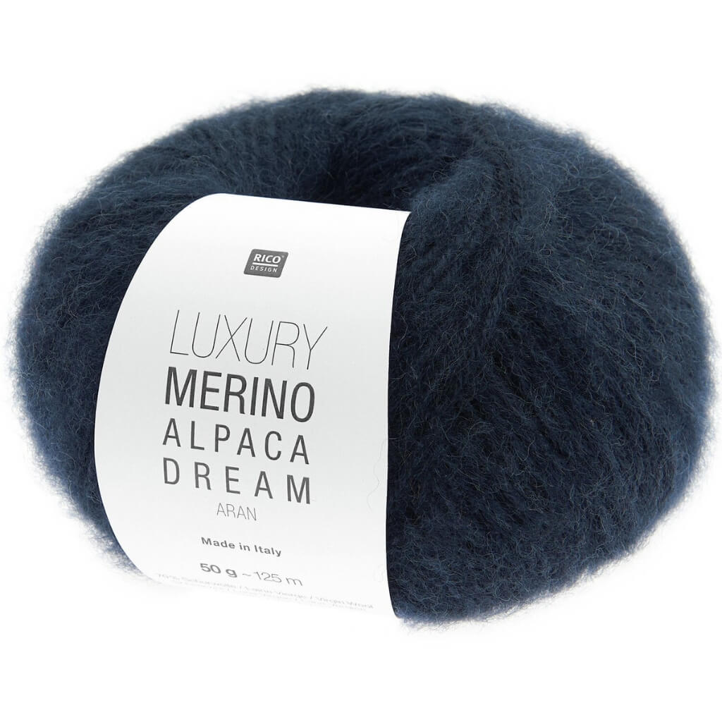 Rico Design Luxury Merino Alpaca Dream aran, Farbe 006 Marine – Alpaka und Schurwolle bei Lieblingsgarn