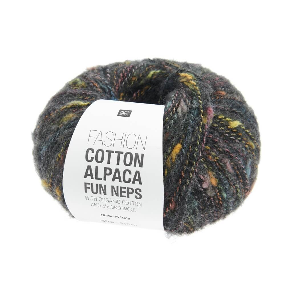 Rico Design Fashion Cotton Alpaca Fun Neps, Farbe 006 Schwarz – Alpaka, Baumwolle und Schurwolle bei Lieblingsgarn