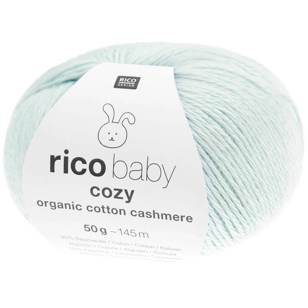 Rico Design Baby Cozy Organic Cotton Cashmere, Farbe 007 Hellblau – Baumwolle und Kaschmir bei Lieblingsgarn