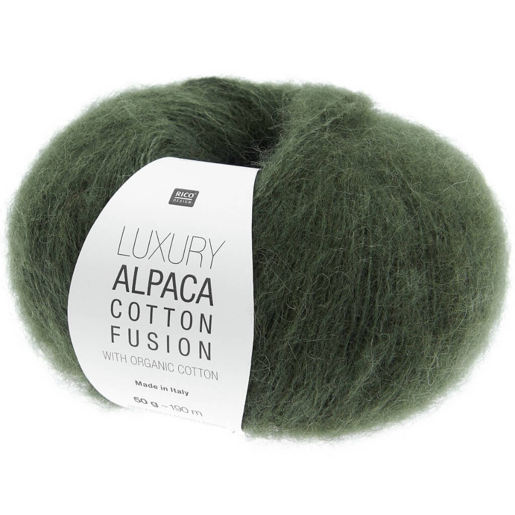 Rico Design Luxury Alpaca Cotton Fusion, Farbe 007 Oliv – Alpaka und Baumwolle bei Lieblingsgarn