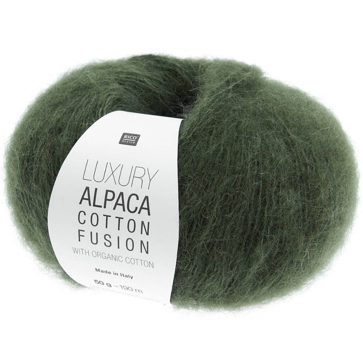 Rico Design Luxury Alpaca Cotton Fusion, Farbe 007 Oliv – Alpaka und Baumwolle bei Lieblingsgarn