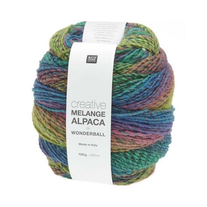 Rico Design Creative Melange Alpaca Wonderball, Farbe 008 Aqua – Alpaka, Schurwolle und Synthetik bei Lieblingsgarn