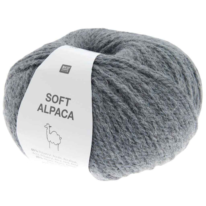 Rico Design Soft Alpaca, Farbe 008 Blau – Alpaka, Schurwolle und Synthetik bei Lieblingsgarn