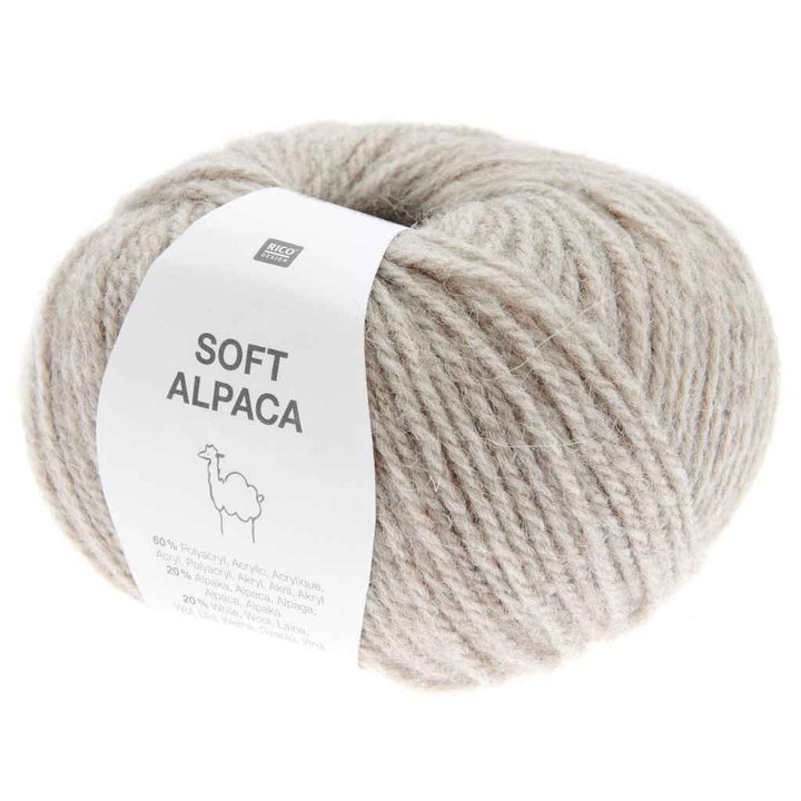 Rico Design Soft Alpaca, Farbe 009 Beige – Alpaka, Schurwolle und Synthetik bei Lieblingsgarn