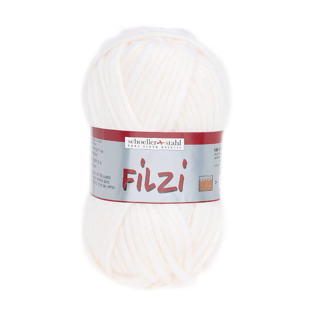 Schoeller + Stahl Schoeller+Stahl Filzi Uni 50g - Strickfilzwolle, Farbe 01 Weiss – Schurwolle bei Lieblingsgarn