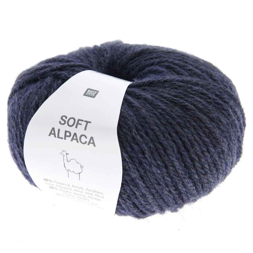 Rico Design Soft Alpaca, Farbe 012 Marine – Alpaka, Schurwolle und Synthetik bei Lieblingsgarn