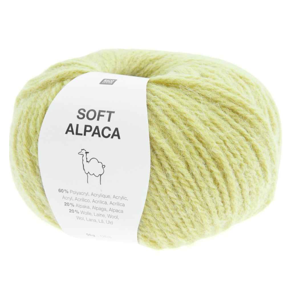 Rico Design Soft Alpaca, Farbe 016 Zitrone – Alpaka, Schurwolle und Synthetik bei Lieblingsgarn