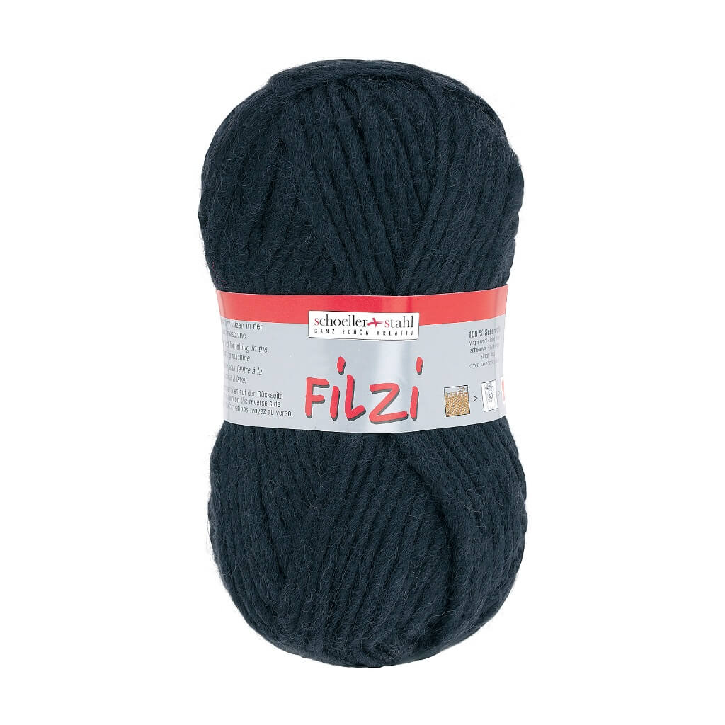 Schoeller + Stahl Schoeller+Stahl Filzi Uni 50g - Strickfilzwolle, Farbe 02 Schwarz – Schurwolle bei Lieblingsgarn