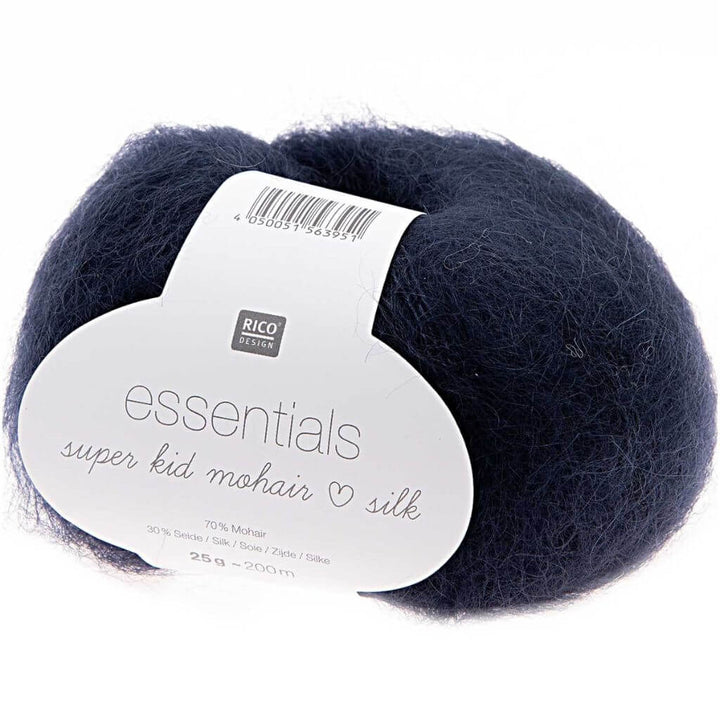 Rico Design Essentials Super Kid Mohair Loves Silk, Farbe 024 Marine – Mohair und Seide bei Lieblingsgarn