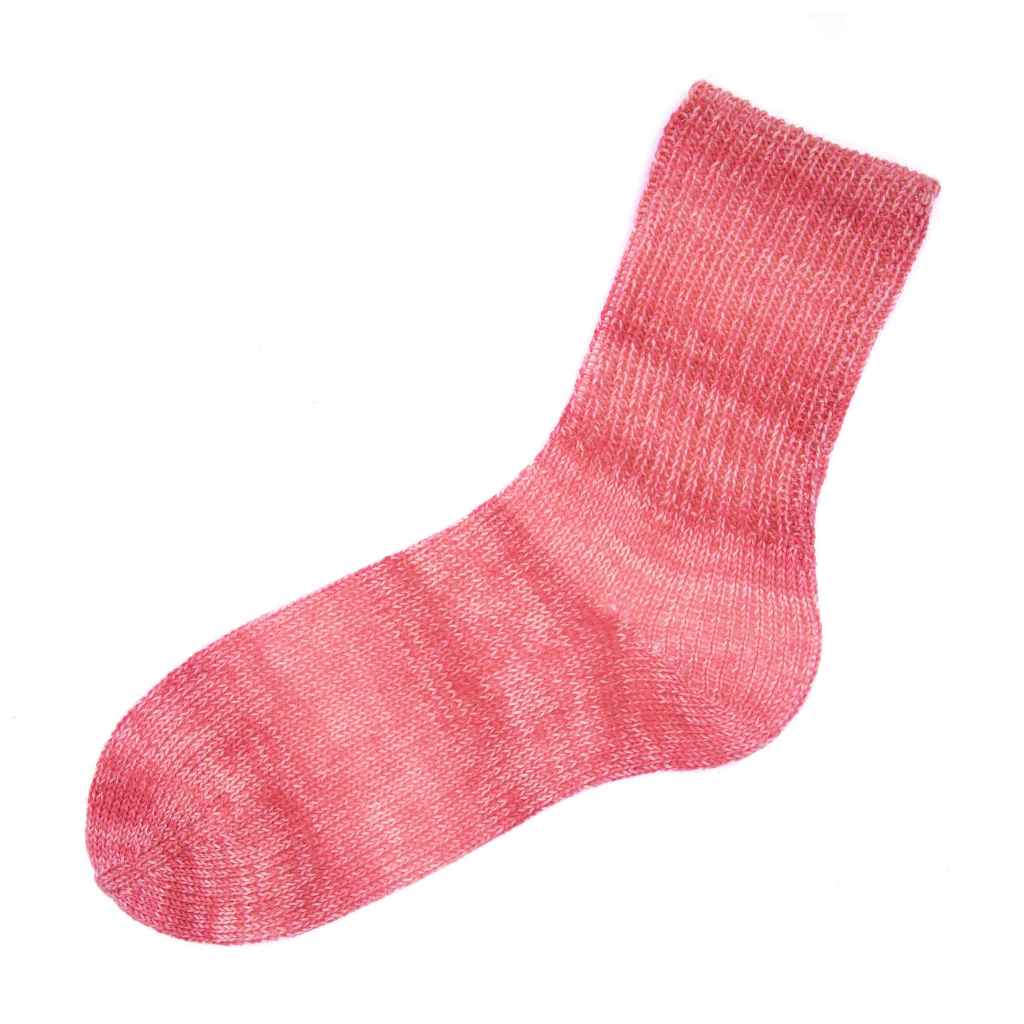 Gründl Hot Socks Malcesine Sockenwolle, Farbe 02  koralle  multicolor – Schurwolle und Synthetik bei Lieblingsgarn