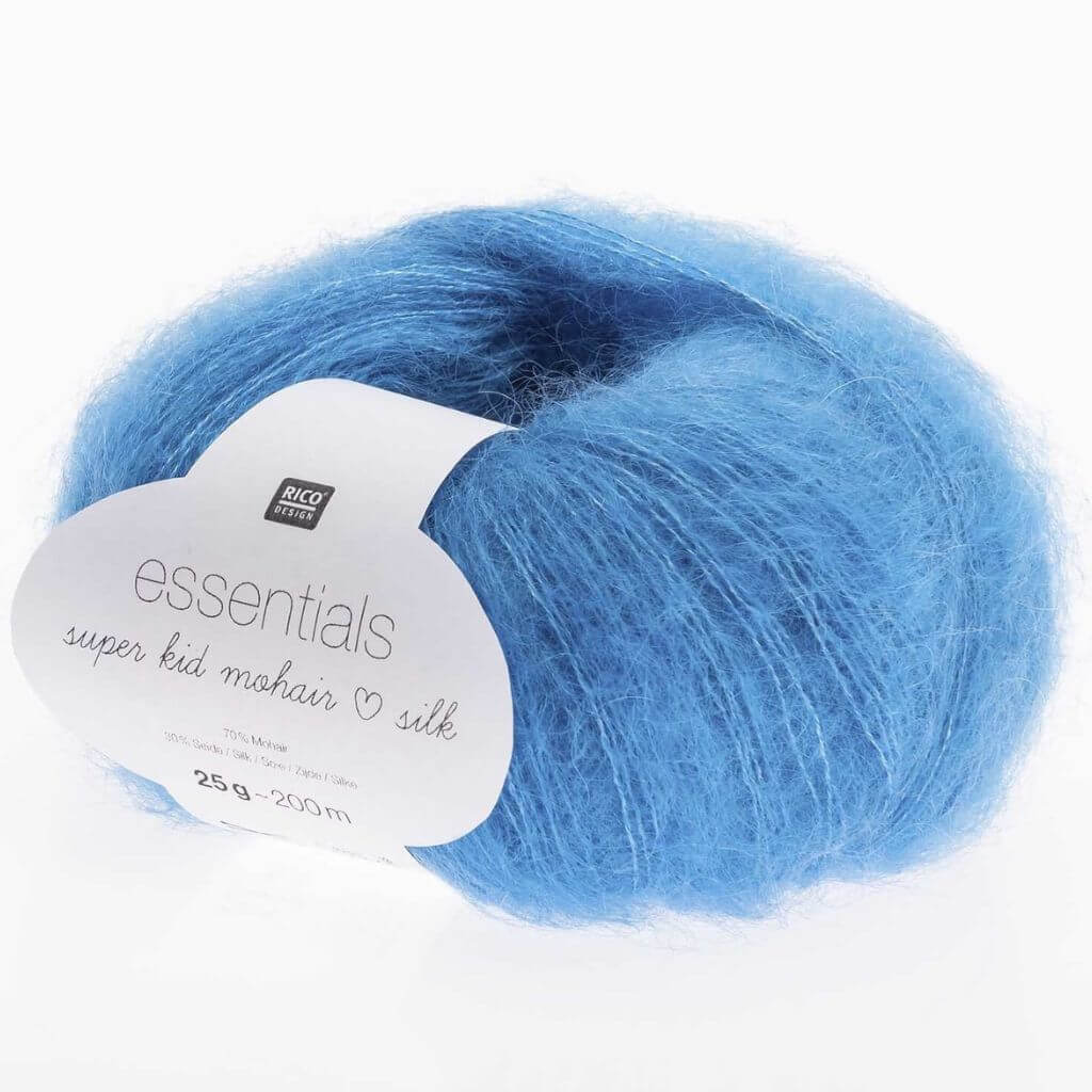 Rico Design Essentials Super Kid Mohair Loves Silk, Farbe 046 Azur – Mohair und Seide bei Lieblingsgarn