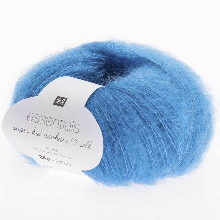 Rico Design Essentials Super Kid Mohair Loves Silk, Farbe 046 Azur – Mohair und Seide bei Lieblingsgarn