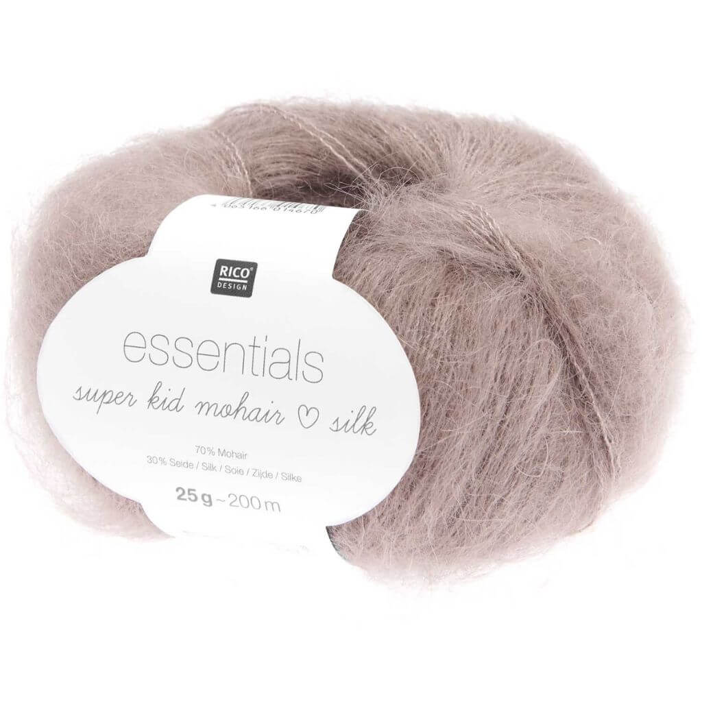 Rico Design Essentials Super Kid Mohair Loves Silk, Farbe 58 graubraun – Mohair und Seide bei Lieblingsgarn