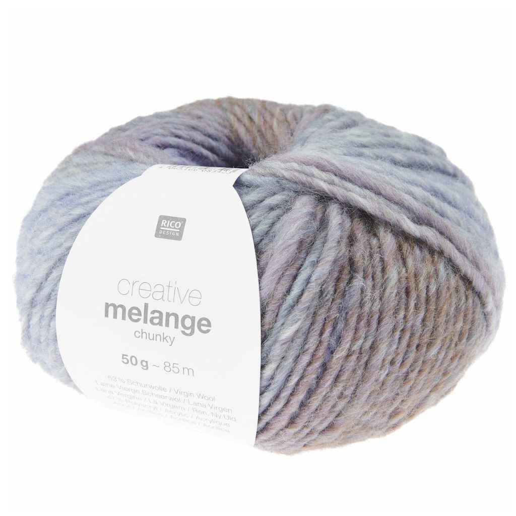 Rico Design Creative Melange Chunky 50g, Farbe 081 Soft Violets – Synthetik bei Lieblingsgarn