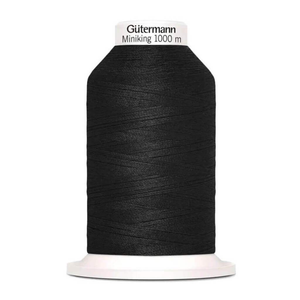 Gütermann Miniking Nähfaden Overlock, Farbe 1000 schwarz – Polyester bei Lieblingsgarn