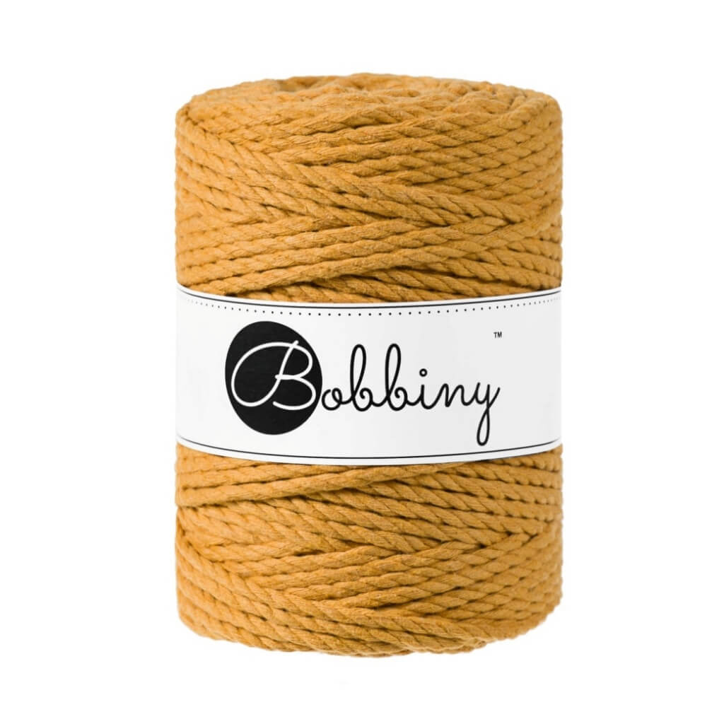Bobbiny Makramee Mustard Bobbiny Makramee Garn 5 mm x 100 m gedreht Lieblingsgarn