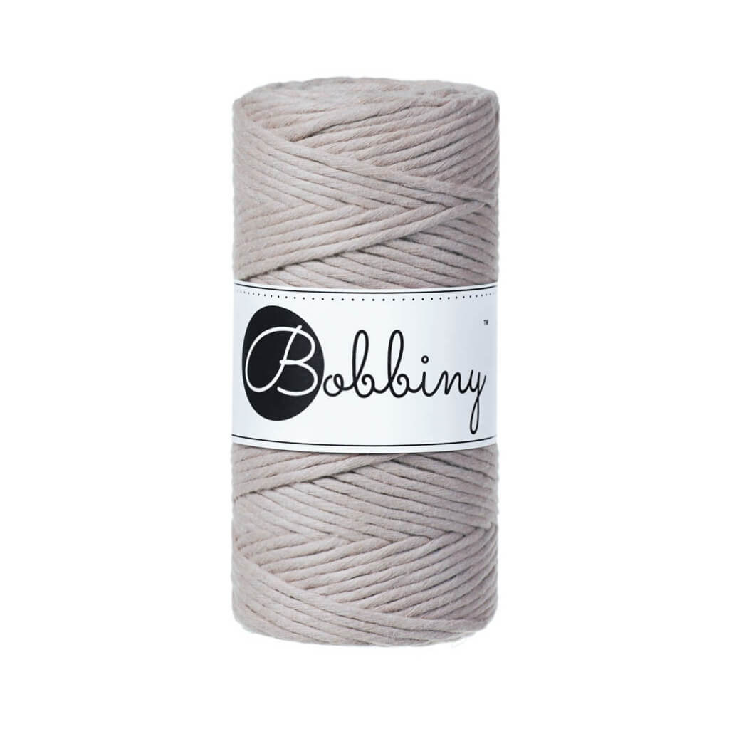 Bobbiny Makramee Garn 3mm, Farbe Pearl – Baumwolle bei Lieblingsgarn