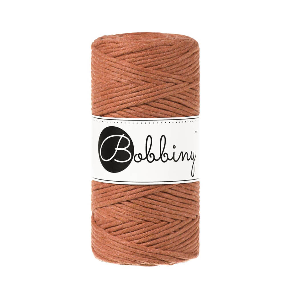 Bobbiny Makramee Garn 3mm, Farbe Terracotta – Baumwolle bei Lieblingsgarn