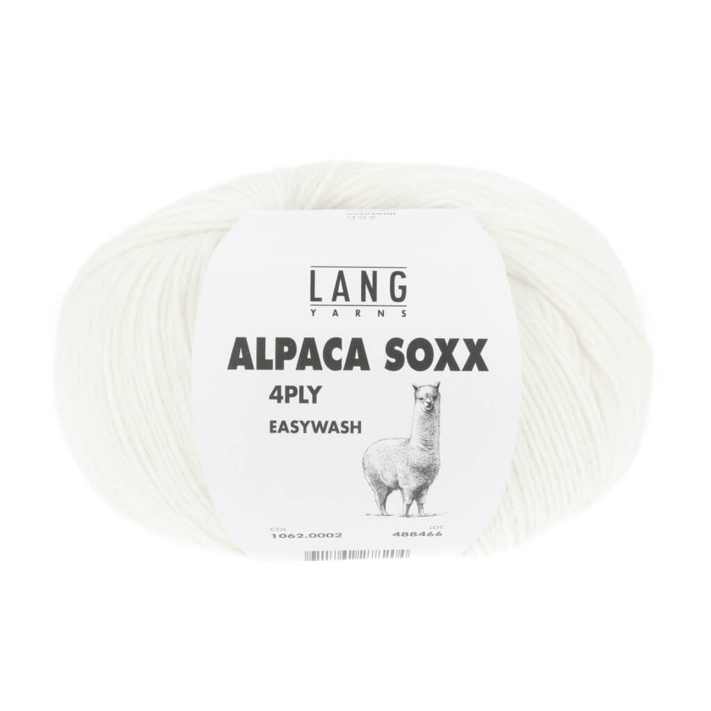 Lang Yarns 1062.0002 - Weiss Lang Yarns Alpaca Soxx 4-fach - 100g Lieblingsgarn