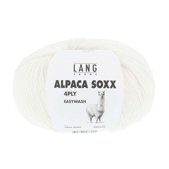 Lang Yarns 1062.0002 - Weiss Lang Yarns Alpaca Soxx 4-fach - 100g Lieblingsgarn