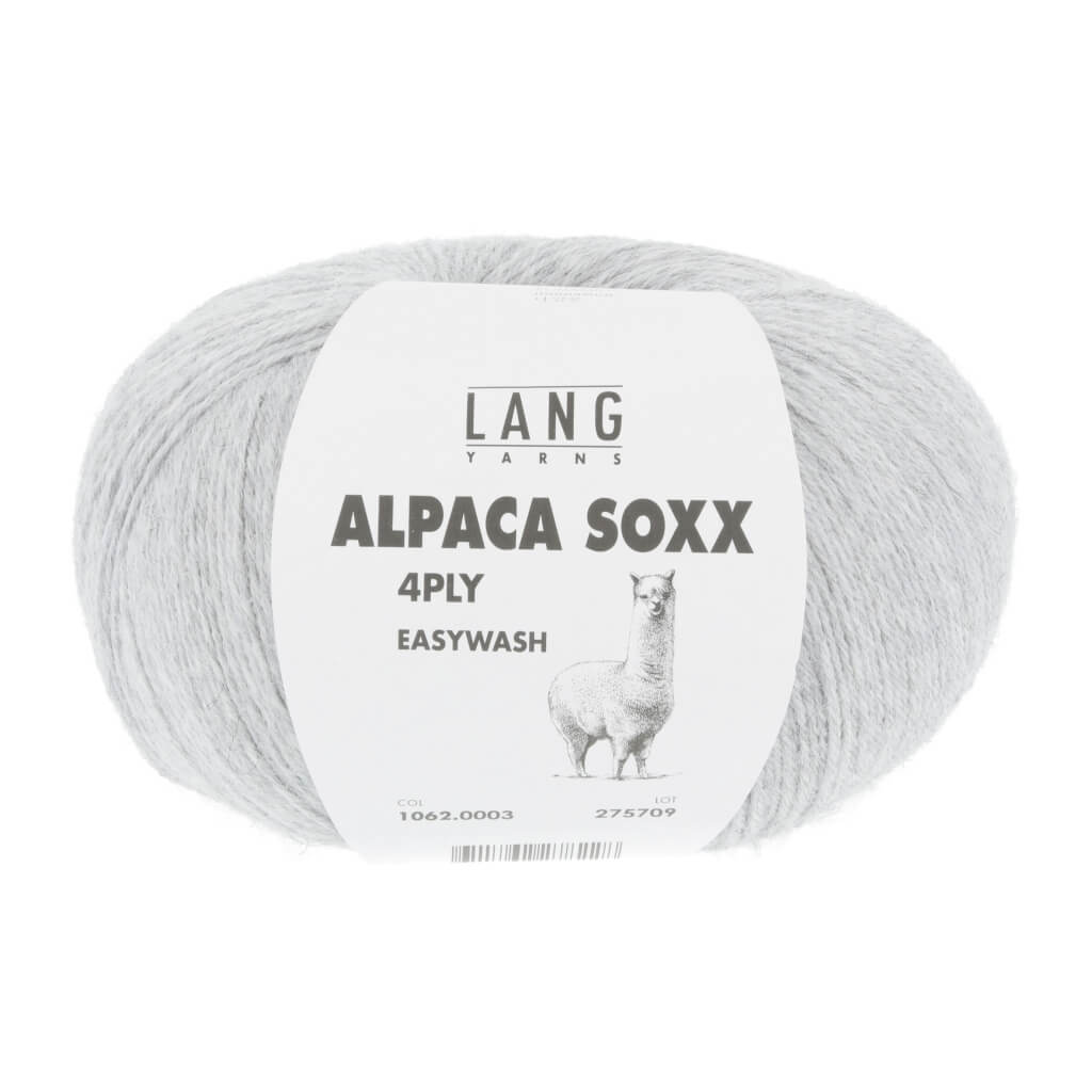 Lang Yarns 1062.0003 - Hellgrau Mélange Lang Yarns Alpaca Soxx 4-fach - 100g Lieblingsgarn