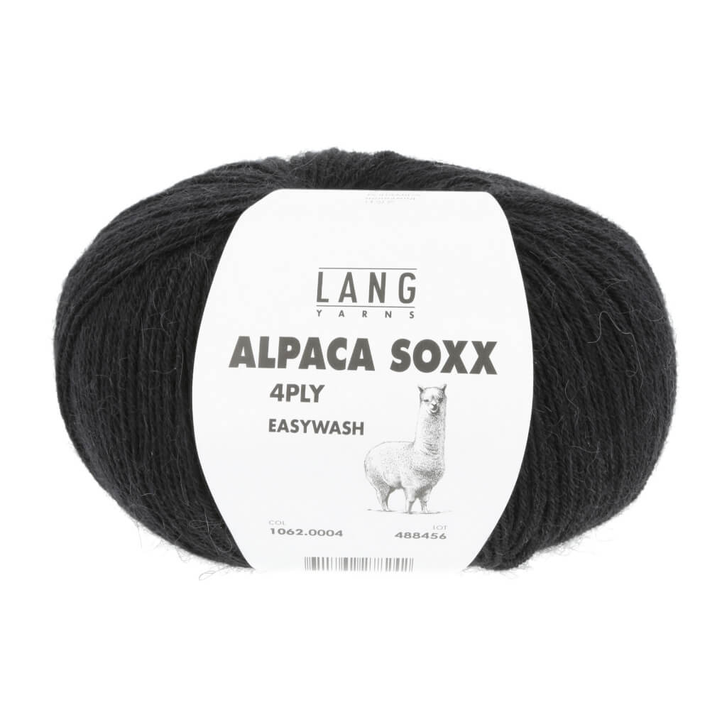 Lang Yarns 1062.0004 - Schwarz Lang Yarns Alpaca Soxx 4-fach - 100g Lieblingsgarn