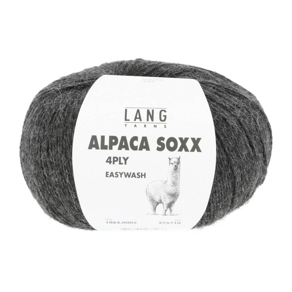 Lang Yarns 1062.0005 - Grau Mélange Lang Yarns Alpaca Soxx 4-fach - 100g Lieblingsgarn