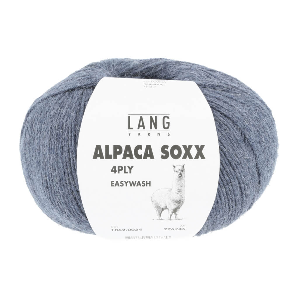 Lang Yarns 1062.0034 - Jeans Mélange Lang Yarns Alpaca Soxx 4-fach - 100g Lieblingsgarn