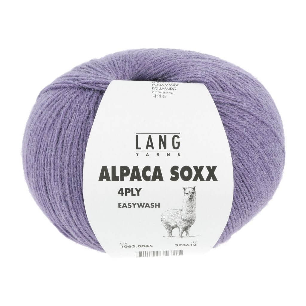 Lang Yarns 045 - Lila Dunkel Lang Yarns Alpaca Soxx 4-fach - 100g Lieblingsgarn