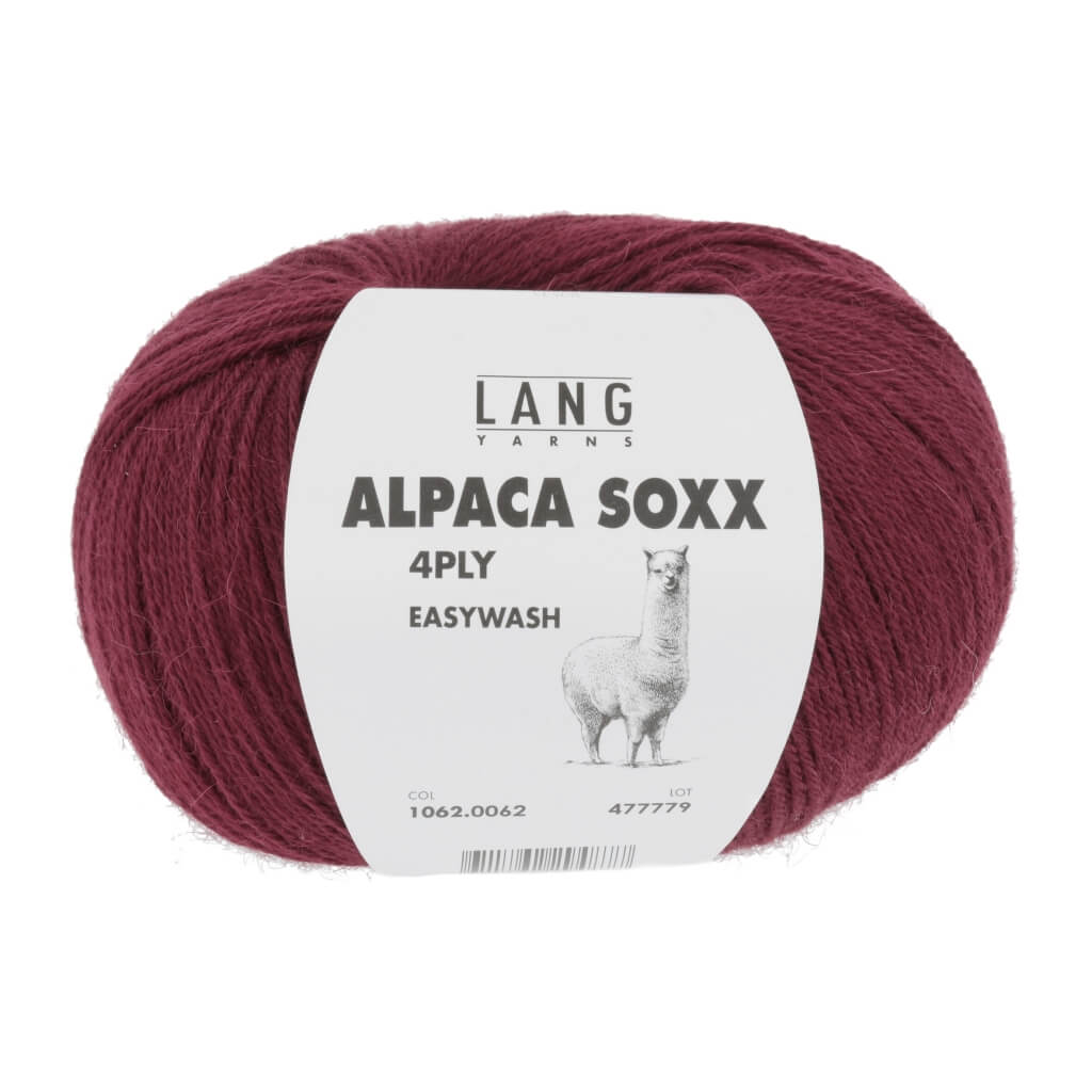 Lang Yarns 1062.0062 - Weinrot Lang Yarns Alpaca Soxx 4-fach - 100g Lieblingsgarn