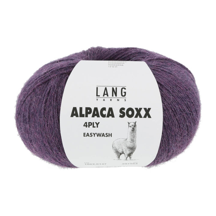 Lang Yarns 1062.0147 - Lila Mélange Lang Yarns Alpaca Soxx 4-fach - 100g Lieblingsgarn