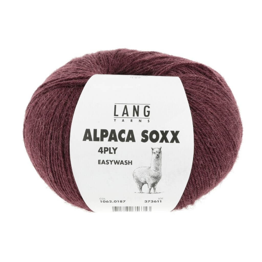 Lang Yarns 187 - Rosenholz Dunkel Lang Yarns Alpaca Soxx 4-fach - 100g Lieblingsgarn