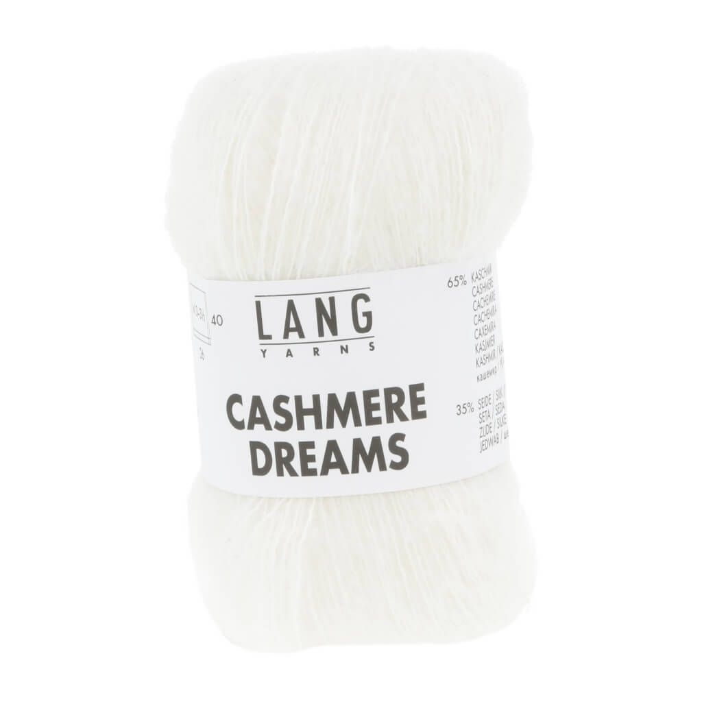 Lang Yarns Cashmere Dreams, Farbe weiss – Kaschmir und Seide bei Lieblingsgarn