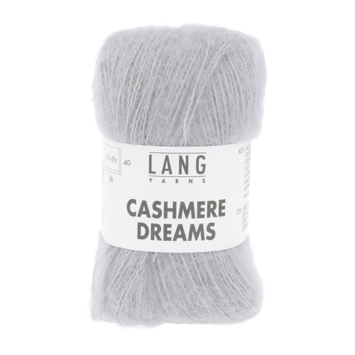 Lang Yarns Cashmere Dreams, Farbe Hellgrau Mélange – Kaschmir und Seide bei Lieblingsgarn