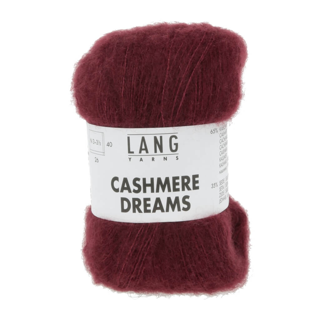 Lang Yarns Cashmere Dreams, Farbe bordeaux – Kaschmir und Seide bei Lieblingsgarn