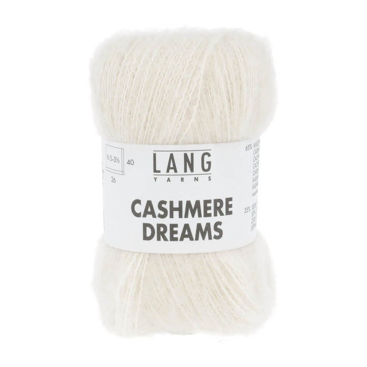 Lang Yarns Cashmere Dreams, Farbe Offwhite – Kaschmir und Seide bei Lieblingsgarn