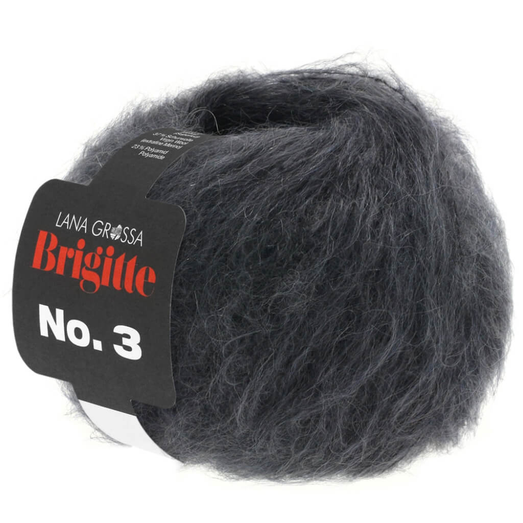 Lana Grossa Brigitte No. 3, Farbe 11 Anthrazit – Merino, Mohair und Polyamid bei Lieblingsgarn