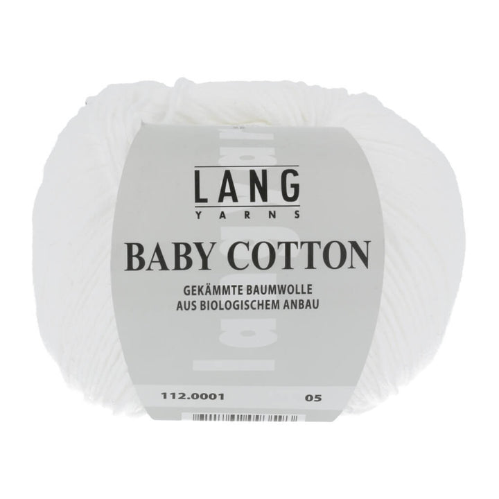 Lang Yarns Baby Cotton 50g, Farbe 112.0001 Weiss – Baumwolle bei Lieblingsgarn