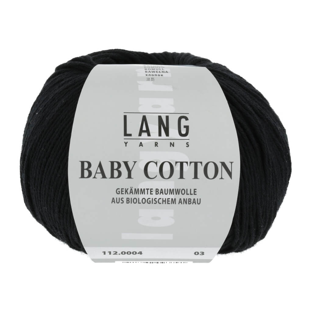 Lang Yarns Baby Cotton 50g, Farbe 112.0004 Schwarz – Baumwolle bei Lieblingsgarn