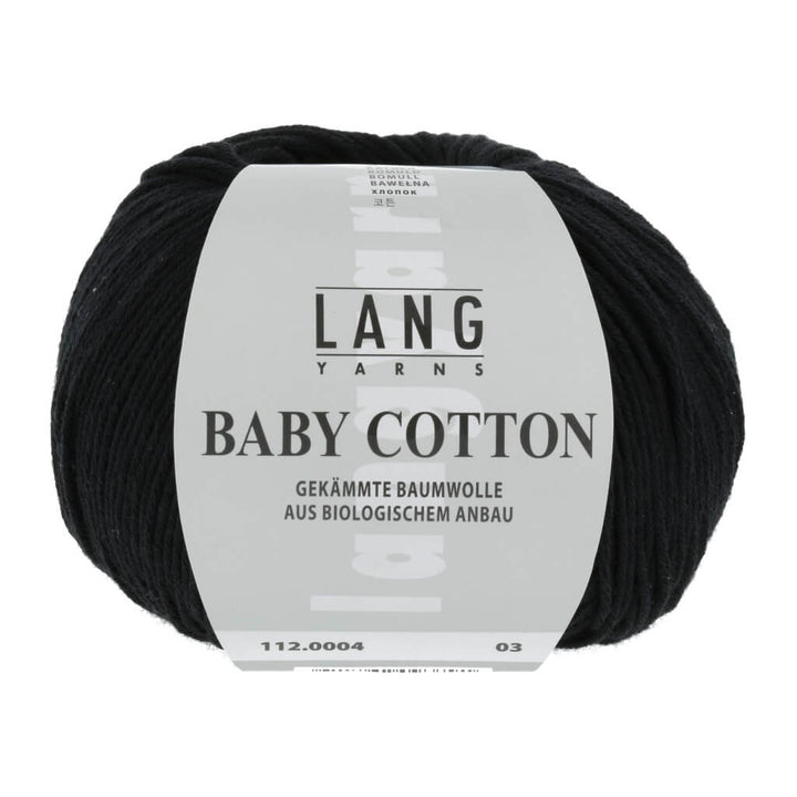 Lang Yarns Baby Cotton 50g, Farbe 112.0004 Schwarz – Baumwolle bei Lieblingsgarn
