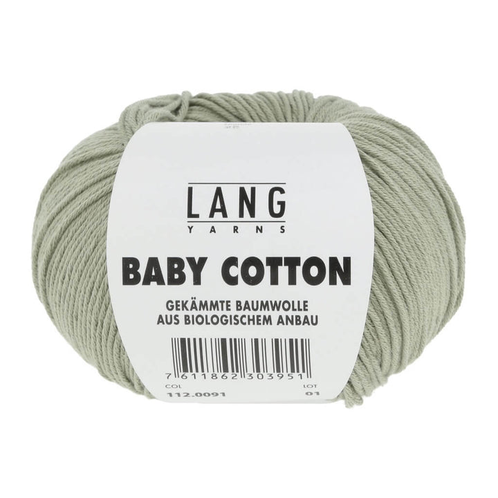 Lang Yarns Baby Cotton 50g, Farbe 112.0091 Pastellgrün – Baumwolle bei Lieblingsgarn