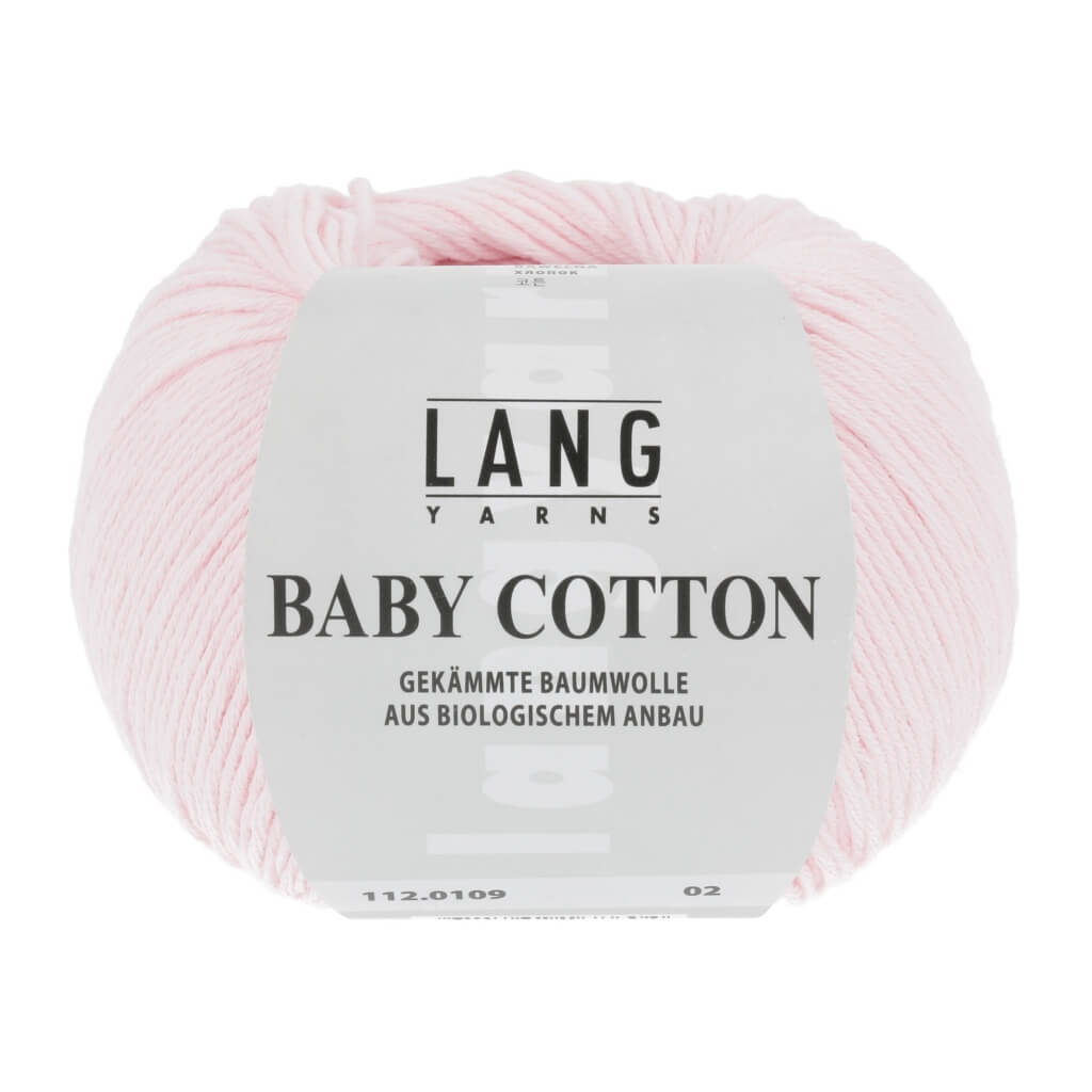 Lang Yarns Baby Cotton 50g, Farbe 112.0109 Rosa Hell – Baumwolle bei Lieblingsgarn