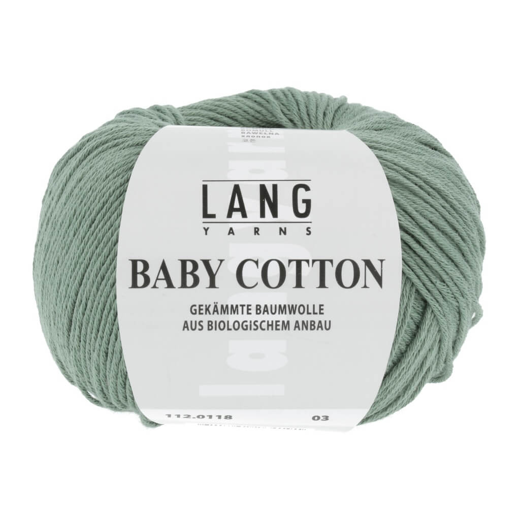 Lang Yarns Baby Cotton 50g, Farbe 112.0118 Salbei – Baumwolle bei Lieblingsgarn